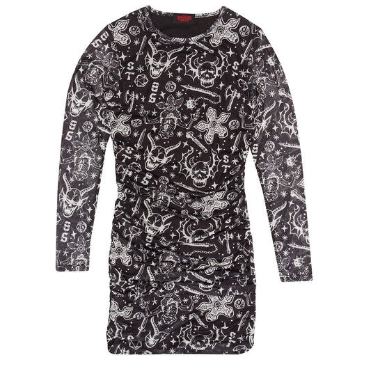 OnePointFive°C Stranger Things - Hellfire Mesh Dress