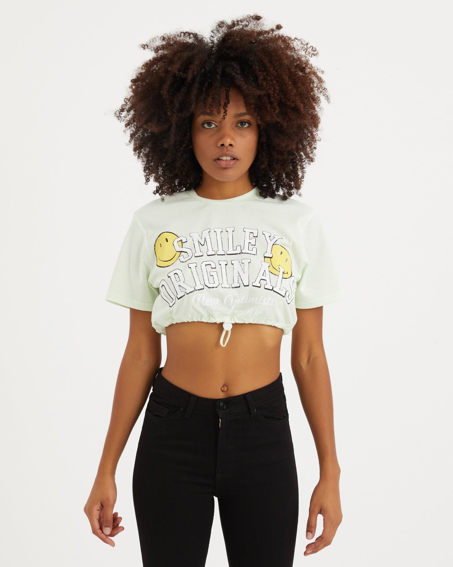 OnePointFive°C Smiley Originals Cropped T-Shirt