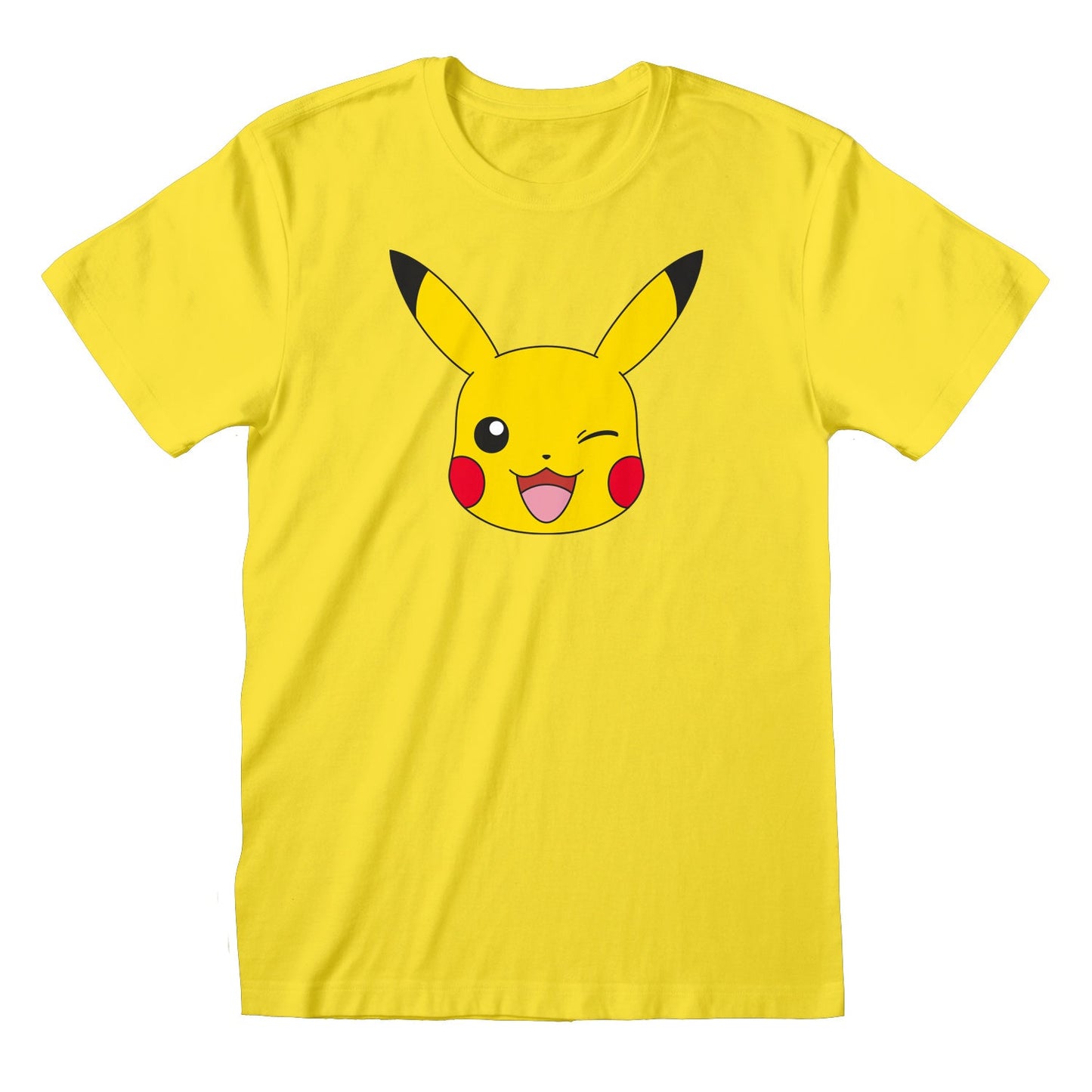 Official Pokemon Pikachu Face T-Shirt Funny Anime Fan Gift Outfit Graphic Tee