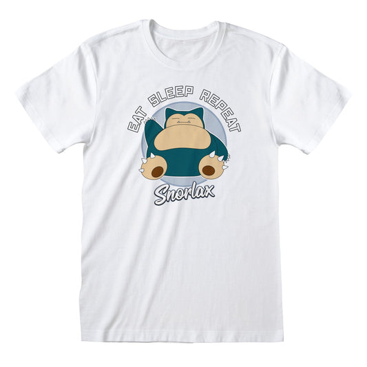 Official Pokemon Snorlax Eat Sleep Repeat T-Shirt  Apparel