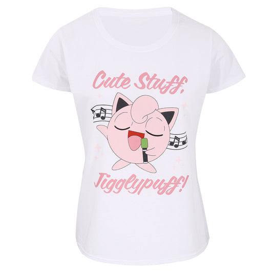 Official Pokémon Jigglypuff Sing Along T-Shirt Unisex Fitted Retro Fan Apparel