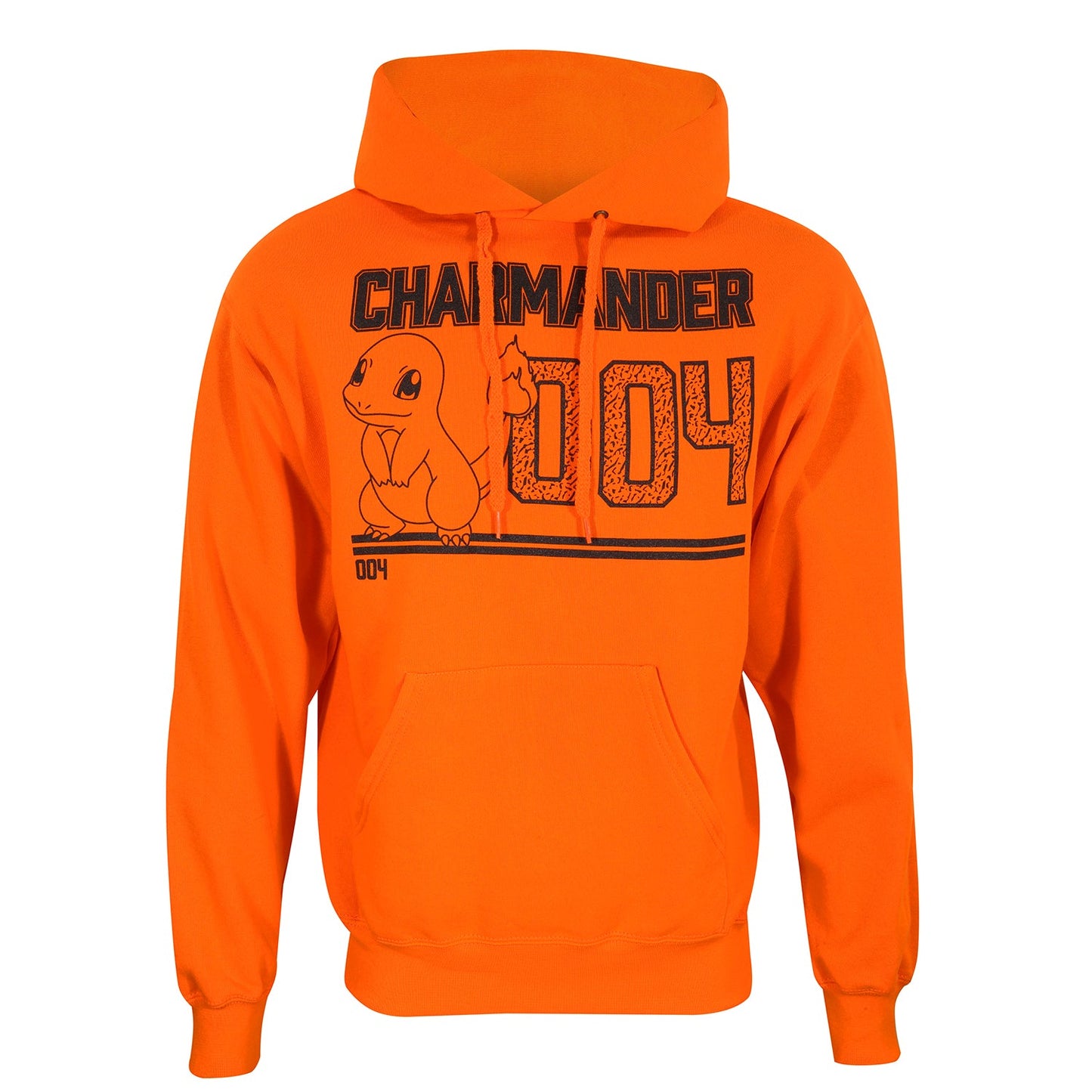 Official Pokémon Charmander Line Art Pullover Hoodie Retro Gaming Fan Merch
