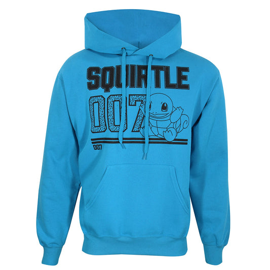 Official Pokémon Squirtle Line Art Pullover Hoodie Retro Gaming Fan Apparel