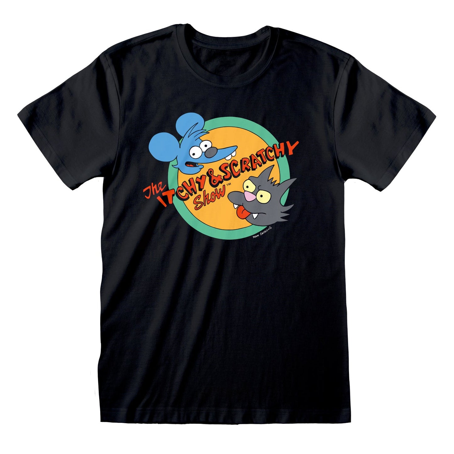 Official The Simpsons T-Shirt – Itchy and Scratchy Retro Cartoon Fan Graphic Tee