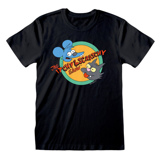 Official The Simpsons T-Shirt – Itchy and Scratchy Retro Cartoon Fan Graphic Tee