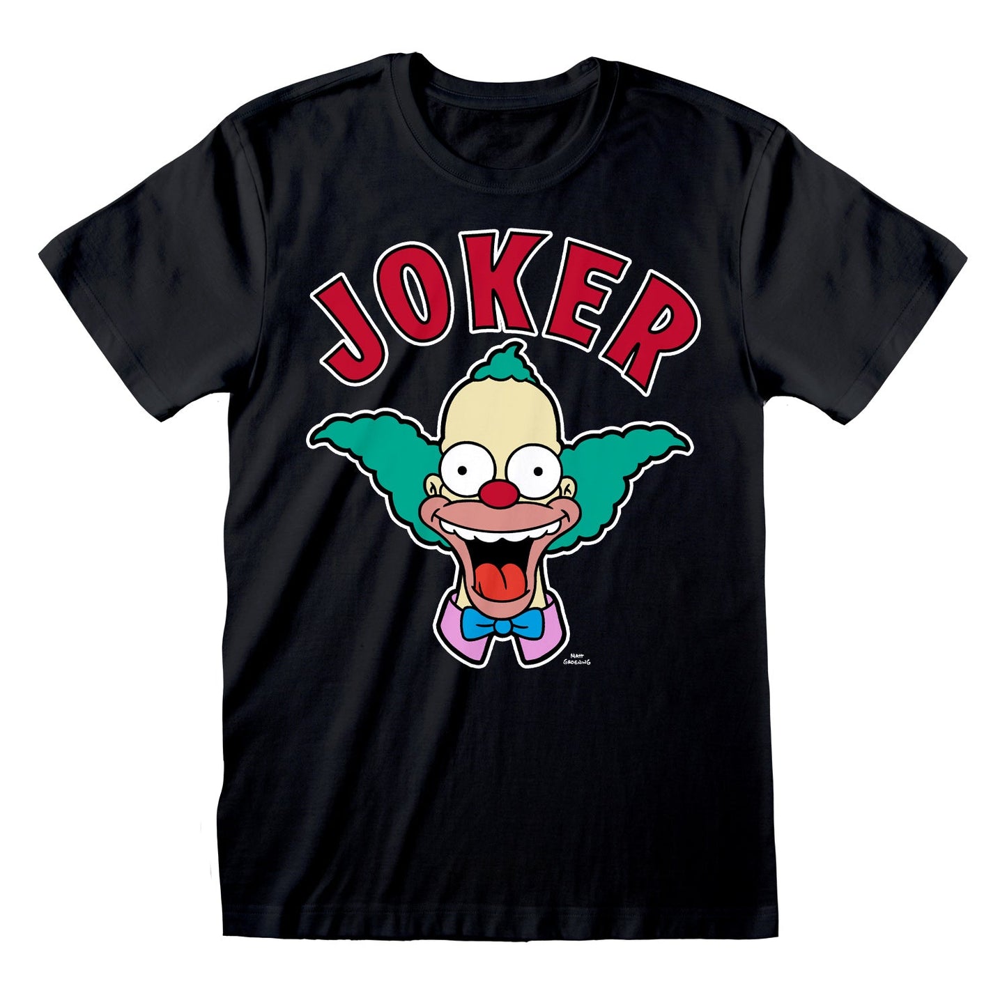 Official The Simpsons Krusty Joker T-Shirt Retro Clown Mischief Fan Graphic Tee