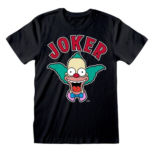 Official The Simpsons Krusty Joker T-Shirt Retro Clown Mischief Fan Graphic Tee