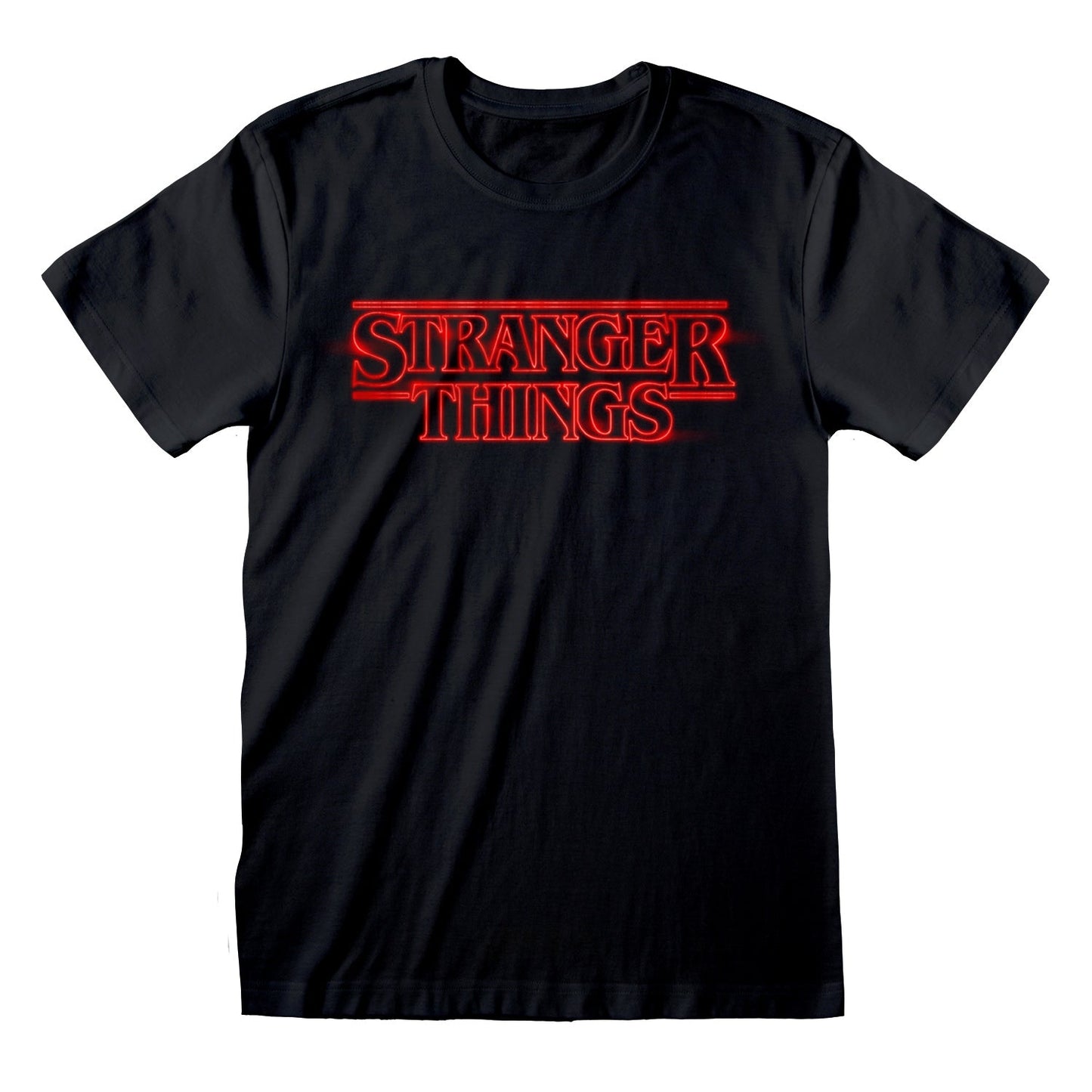 Official Stranger Things T-Shirt – Classic Logo on Black Tee Netflix Fan Apparel