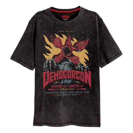 Stranger Things Vintage Demogorgon  SuperHeroes Inc. Acid Wash T-Shirt