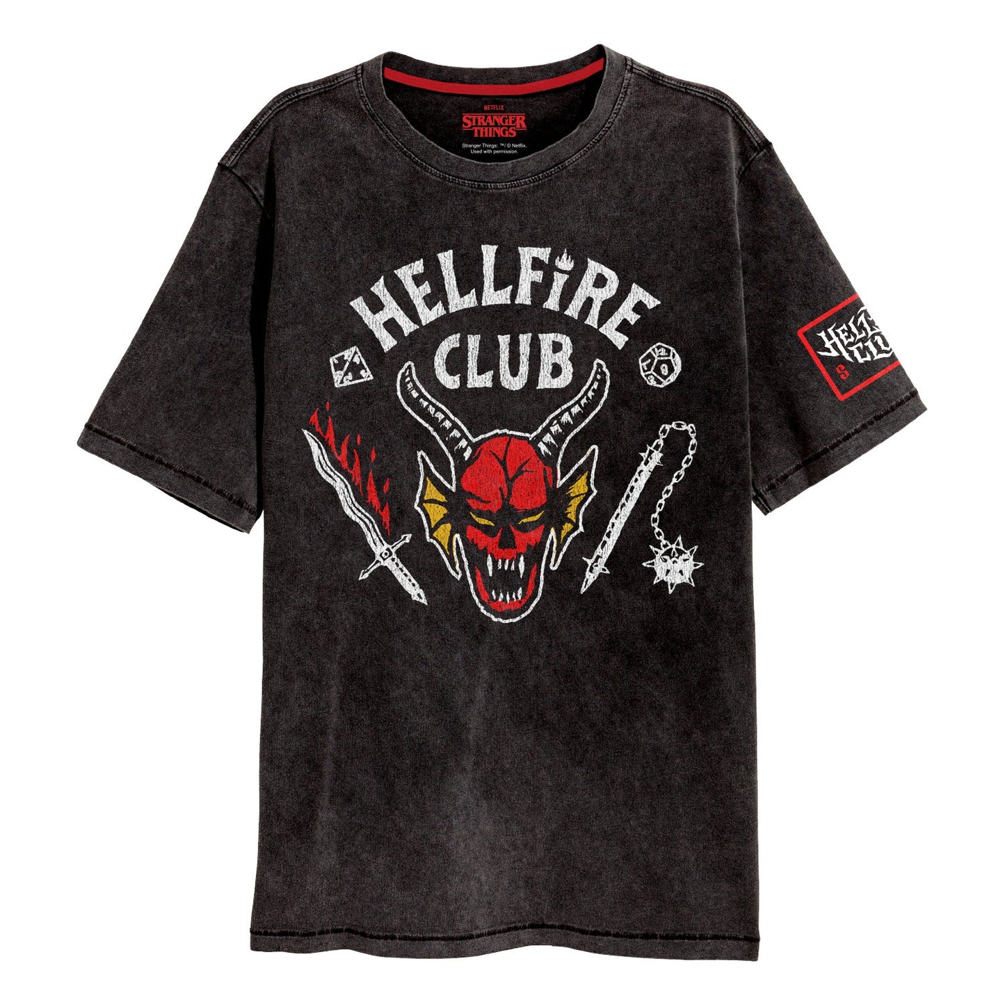 Official Stranger Things Hellfire Crest T-Shirt Fan Apparel Gift Outfit Graphic