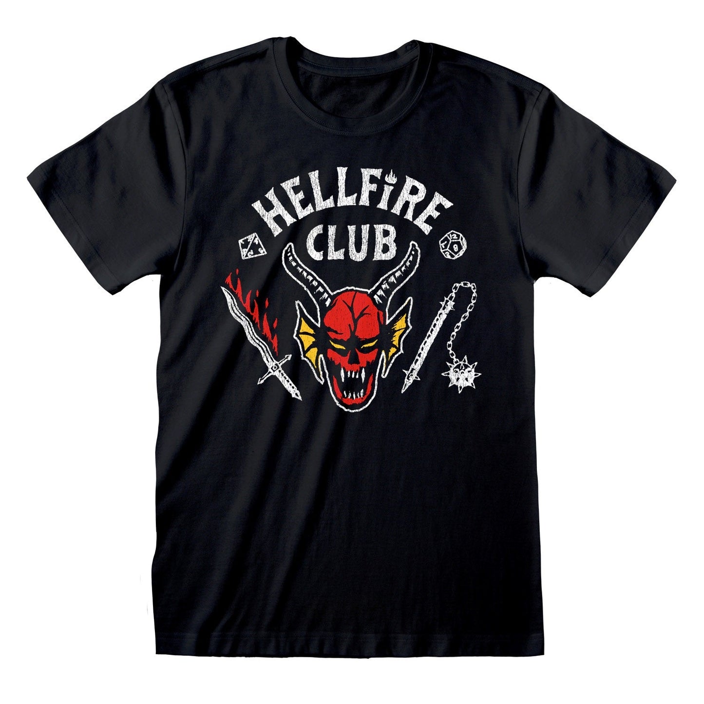 Official Stranger Things T-Shirt – Hellfire Club Logo on Black Netflix Fan Tee