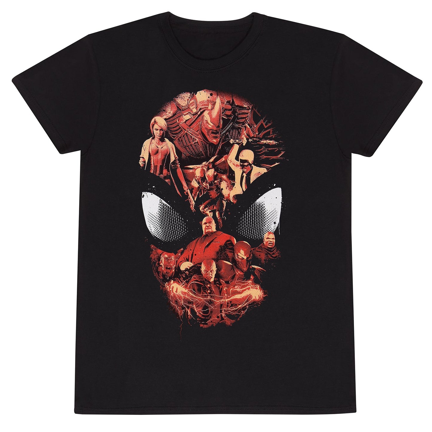 Official Spider-Man Video Game Character Roster Black T-Shirt Marvel Fan Apparel
