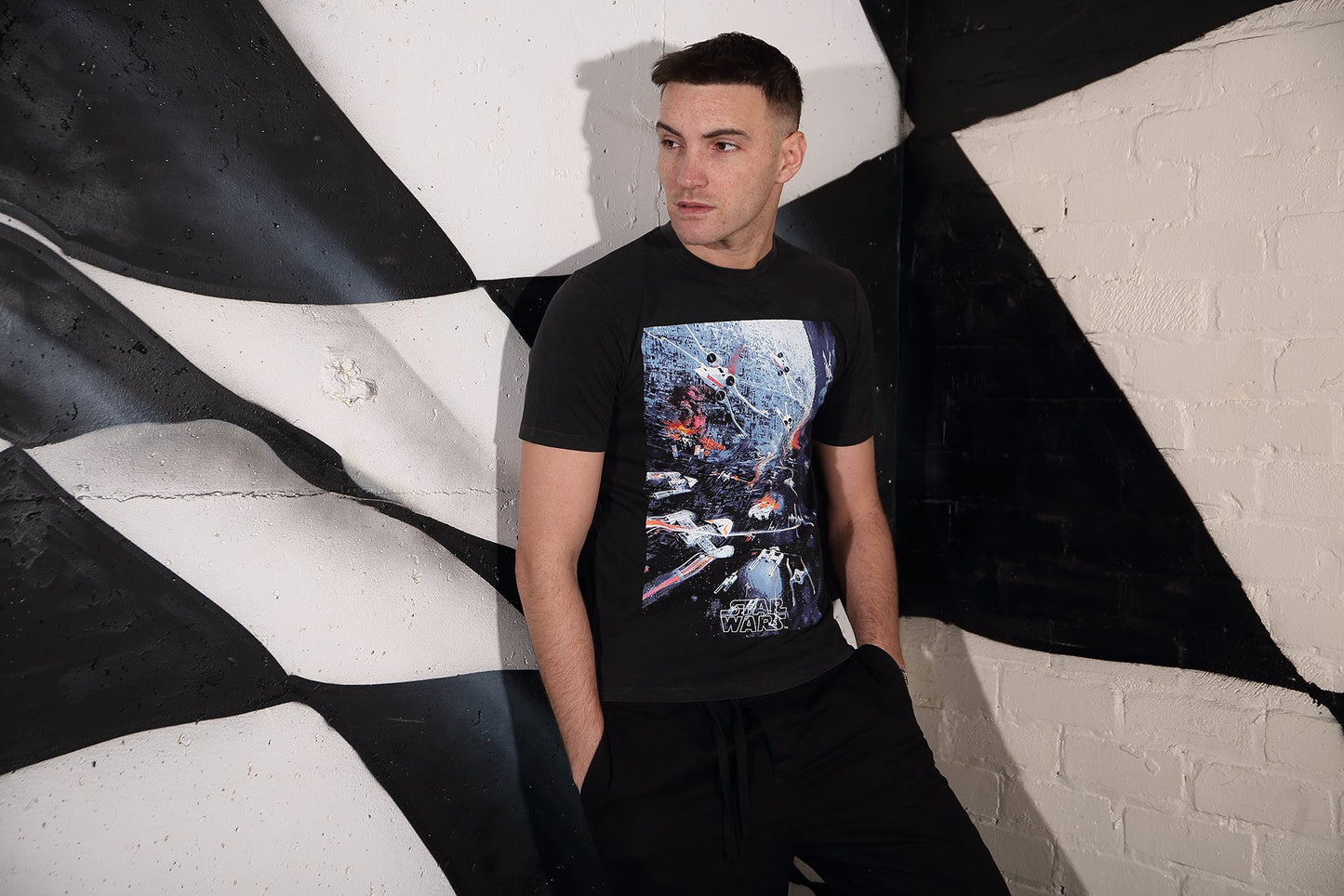 Official Star Wars T-Shirt – Classic Space War Retro Galactic Battle Fan Graphic