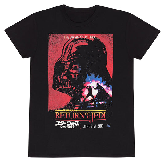 Official Star Wars T-Shirt – Vader Poster Retro Dark Side Artwork Fan Graphic