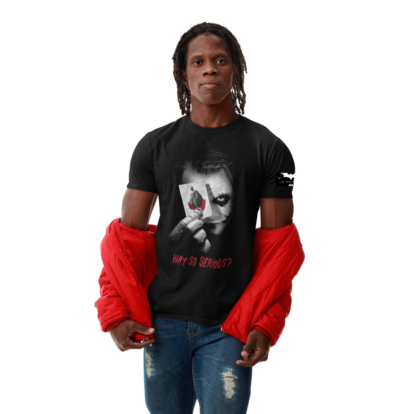 Official DC The Dark Knight Why So Serious T-Shirt Unisex Joker Fan Merch Tee