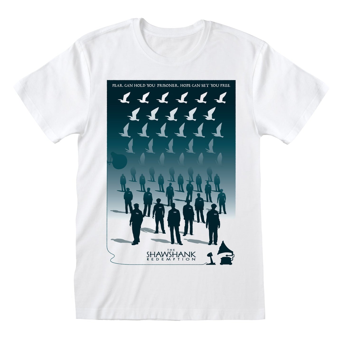 Official Shawshank Redemption Crowd WB10 Poster T-Shirt Unisex Vintage Movie