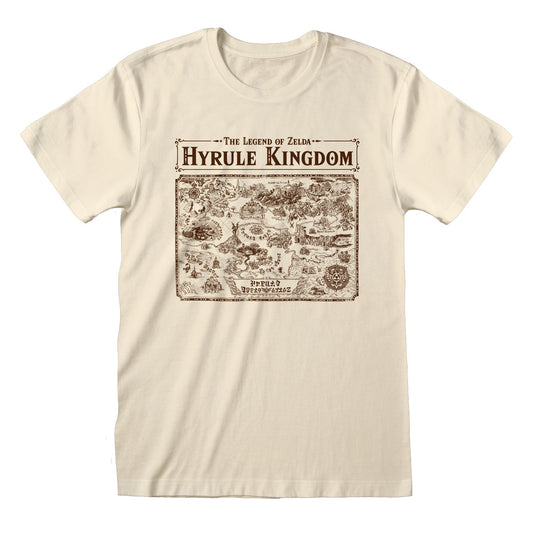 Official Nintendo Legend Of Zelda Map Of Hyrule T-Shirt Gamer Gift Adventure Tee
